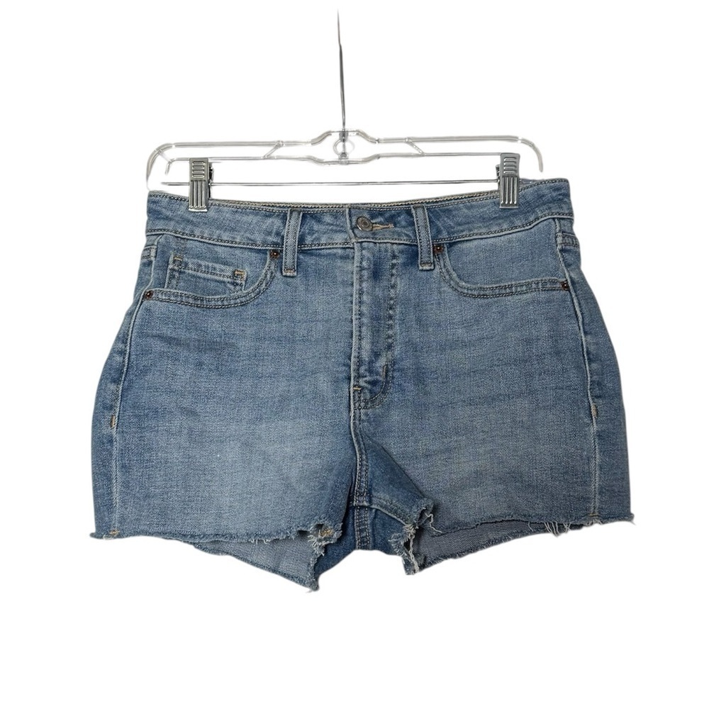 Old Navy High Rise Jean Shorts Size 6 Secret Smooth Pockets Blue Denim